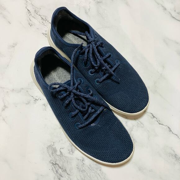 Allbirds Sneakers Mens 10 Blue Tree Runners Weave Walking Everyday Shoes - Picture 2 of 9